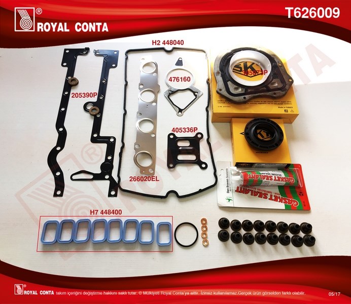 Peugeot Boxer Motor Takım Conta Skc Keçe Subap Lastiği ROYAL