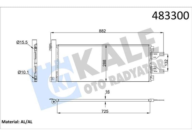 Peugeot Boxer III Klima Radyatörü Kondenser KALE-RADYATOR