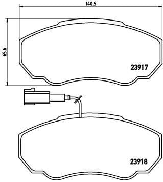 Peugeot Boxer Ön Fren Balatası Fişli [Küçük Tip] BREMBO
