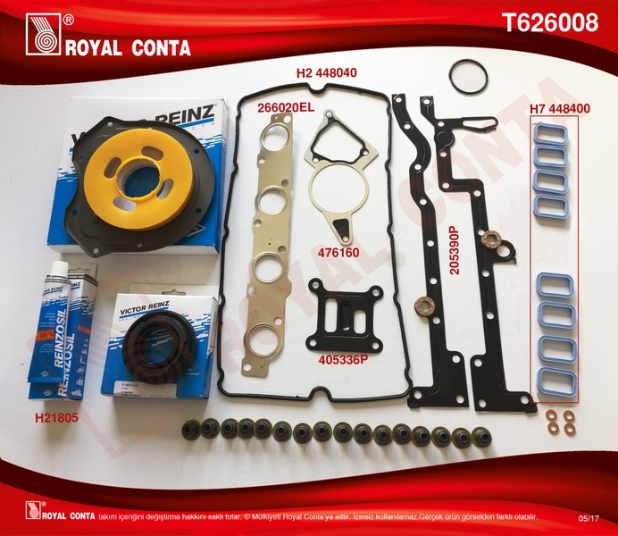 Peugeot Boxer Motor Takım Conta Reinz Keçe Subap Lastiği ROYAL