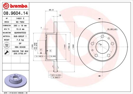 Boxer Jumper Ducato Ön Fren Aynası BREMBO