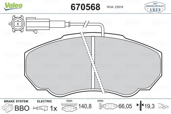 Peugeot Boxer Citroen Jumper Fiat Ducato Ön Fren Balatası Fişli Küçük Tip VALEO