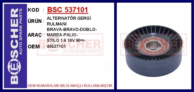 Fiat Brava Alternatör Gergi Rulmanı 1.6 16V BESCHER
