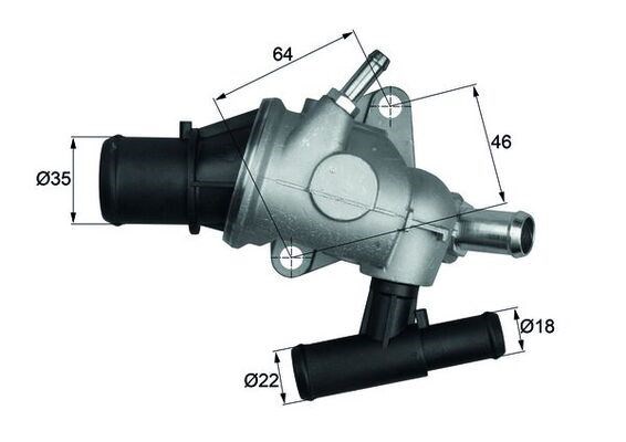 Fiat Bravo 1 Termostat Komple 88C MAHLE