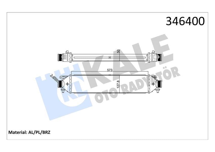 Fiat Bravo Turbo Radyatörü Intercooler KALE-RADYATOR