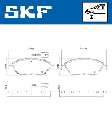 Fiat Bravo II Egea Alfa Romeo Mito Lancia Delta III Ön Fren Balatası Fişli SKF