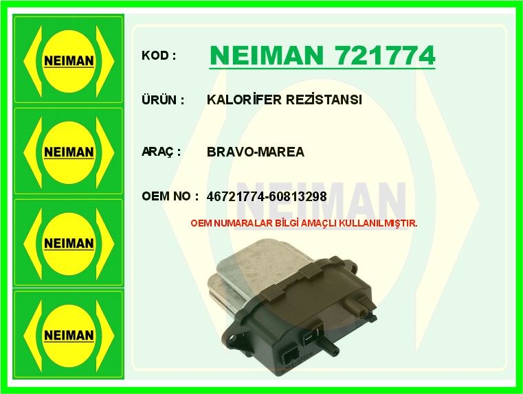 Fiat Bravo Marea Kalorifer Rezistansı BESCHER