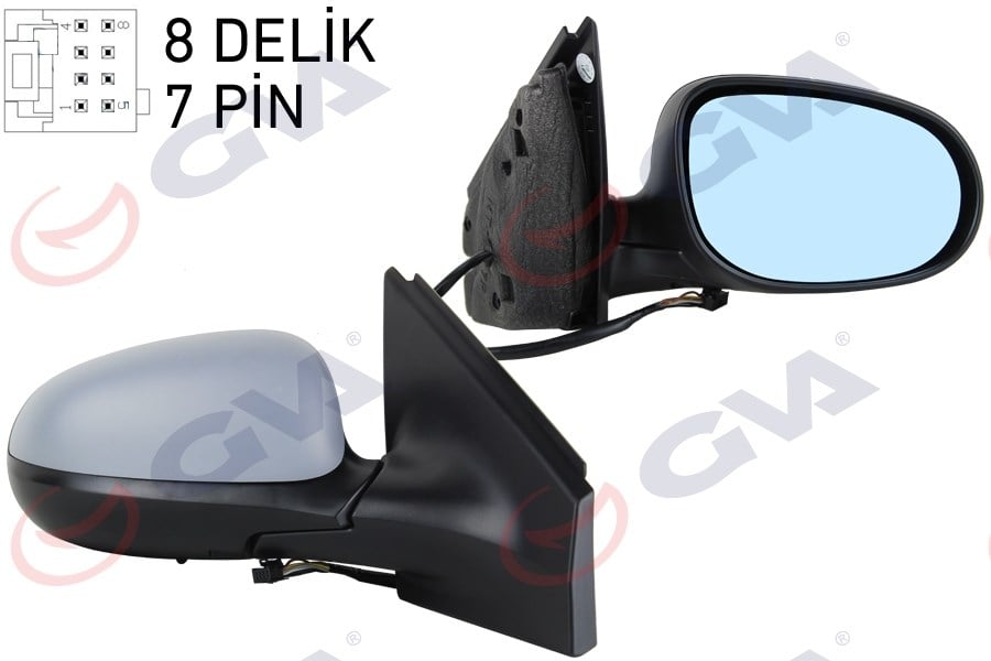 Fiat Bravo Dış Dikiz Aynası Sağ Elektrikli Isıtmalı Mavi Cam Sensörlü... GVA