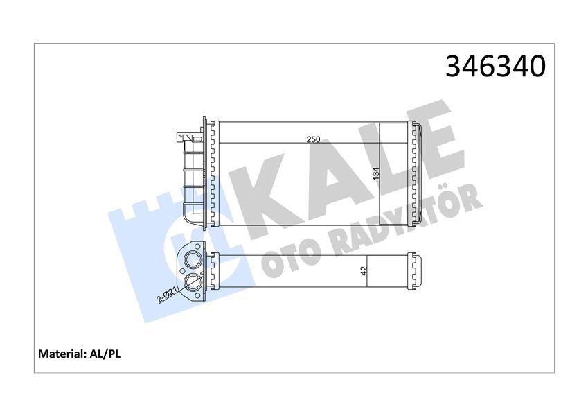 Fiat Bravo Brava Marea Kalorifer Radyatörü KALE-RADYATOR