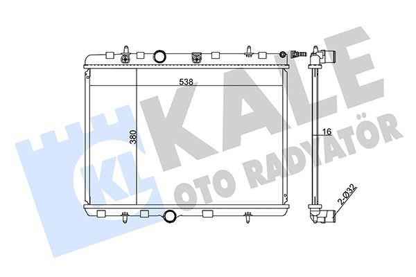 Citroen C-Elysee C3 C4 C5 I Peugeot 207 208 301 307 308 407 3008 5008 RCZ... KALE-RADYATOR