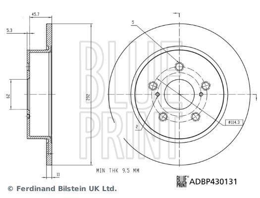 Toyota C-HR Arka Fren Diski Dolu Tip BLUEPRINT