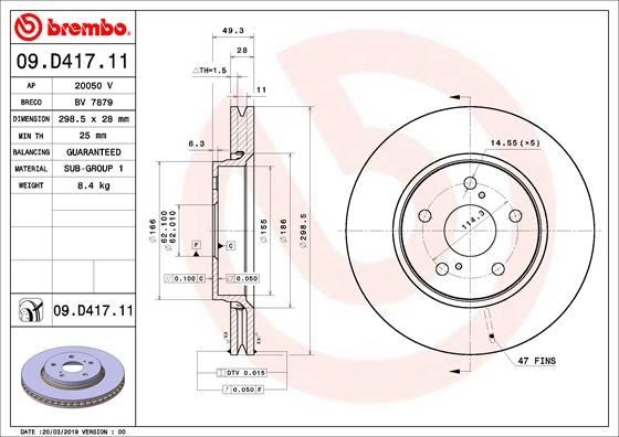 Toyota C-HR Ön Fren Diski Hava Kanallı BREMBO