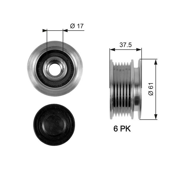 Mercedes W202 W210 Alternatör Kasnağı GATES