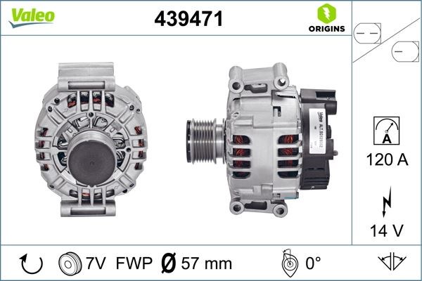 Mercedes W203 S203 CL203 C209 A209 W211 R171 Alternatör 14V 120A VALEO