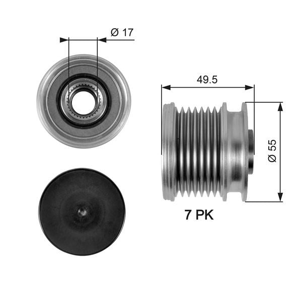 Mercedes W203 W204 Alternatör Kasnağı GATES