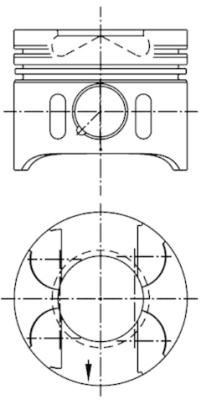 Mercedes OM646 Motor Piston Segman STD 88.01mm KOLBEN