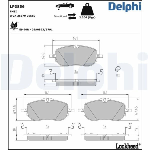 Mercedes-Benz C180 Ön Fren Balatası DELPHI