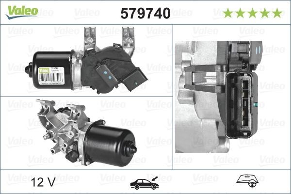Citroen C2 C3 C3 Pluriel Ön Silecek Motoru VALEO