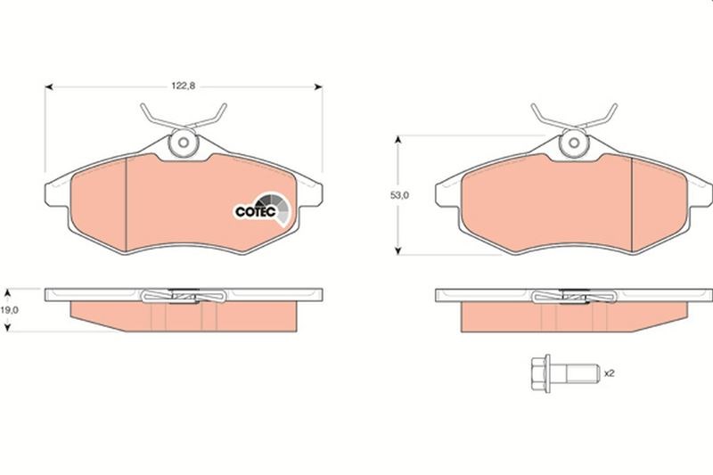 Citroen C2 Ön Fren Balatası Küçük Tip TRW