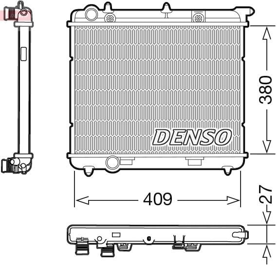 Citroen C2 C3 Peugeot 207 1007 Radyatör DENSO