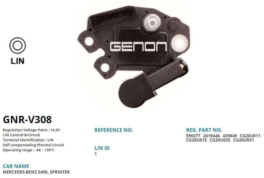 Mercedes C220 E200 E220 ML250 Vito 2.2 CDI Sprinter 2.1 CDI Alternatör... GENON