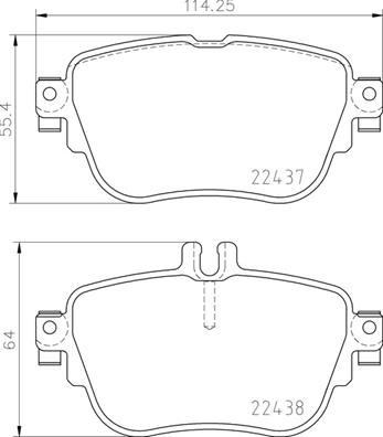 Mercedes C257 W213 C238 A238 Arka Fren Balatası BREMBO