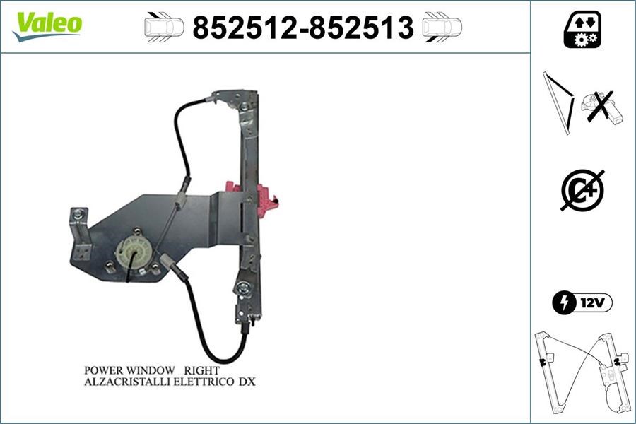 Citroen C3 I Arka Sol Cam Mekanizması VALEO