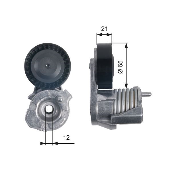 Volvo C30 C70 S40 V50 V Kayış Gergi Rulmanı 2.0-2.4-2.5 T5-D5 GATES