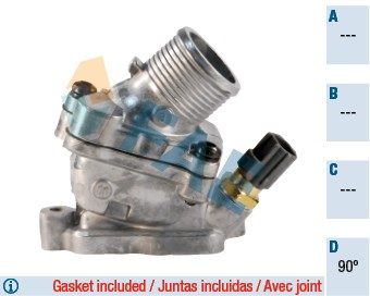 Volvo C30 C70 2 S60 Termostat Komple 90 Derece 2.4D 2.0T FAE