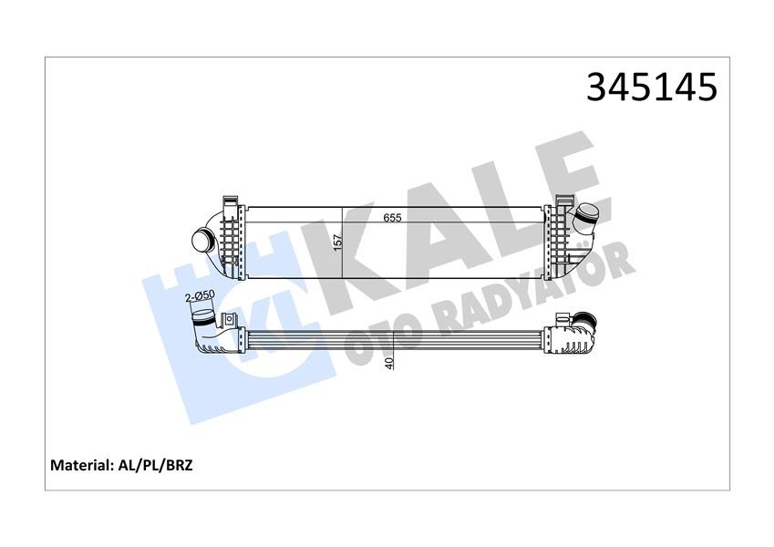 Volvo C30 S40 V50 Turbo Radyatörü Intercooler KALE-RADYATOR
