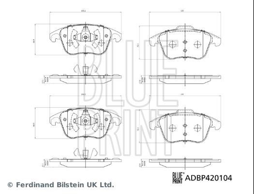 Citroen C4 I Fren Balatası Takımı BLUEPRINT