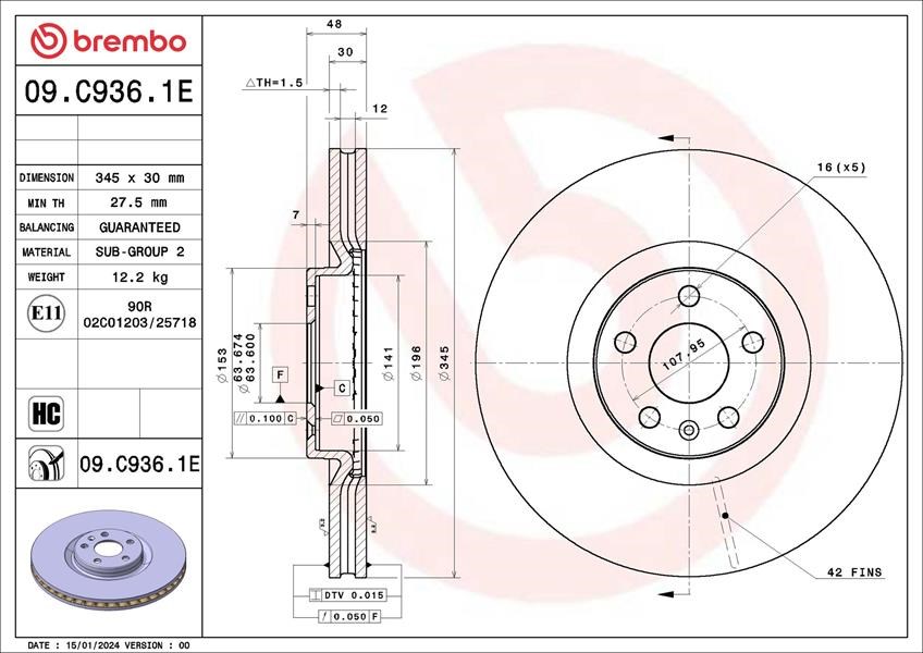 Volvo C40 Disk-Balata Kiti BREMBO