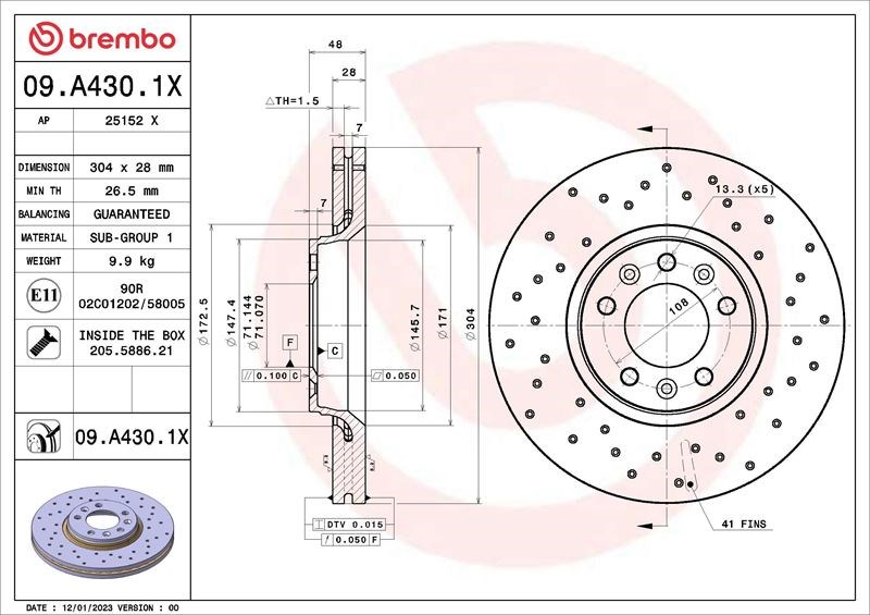Citroen C5 Jumpy Expert Scudo Ön Fren Aynası Havalı BREMBO