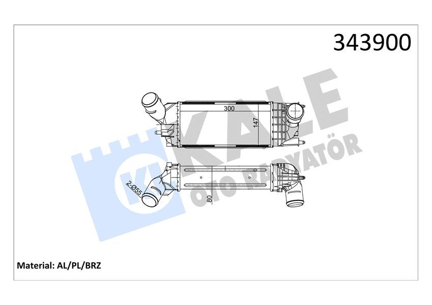 Citroen C5 Turbo Radyatörü Intercooler KALE-RADYATOR