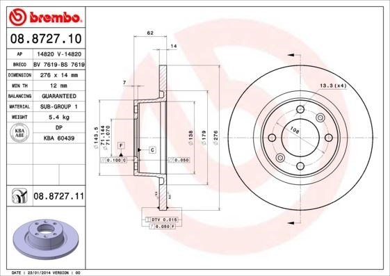 Citroen C5 Arka Fren Aynası Havalı BREMBO