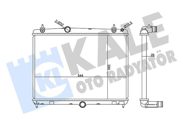 Citroen C5 Peugeot 508 Radyatör Mekanik Otomatik KALE-RADYATOR