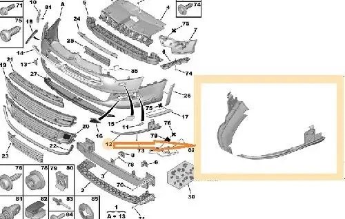 Citroen C5 Ön Tampon Köşe Reflektör Braketi PSA