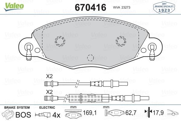 Citroen C5 Ön Fren Balatası [Fişli] VALEO