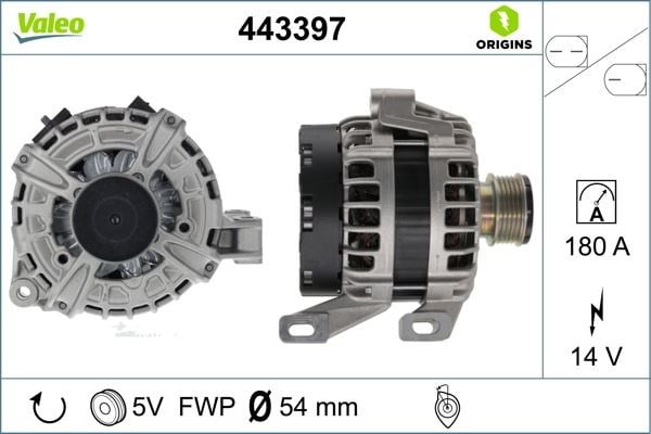 Volvo C70 S60 S80 V60 V70 XC60 XC70 XC90 Alternatör 180 AMP VALEO