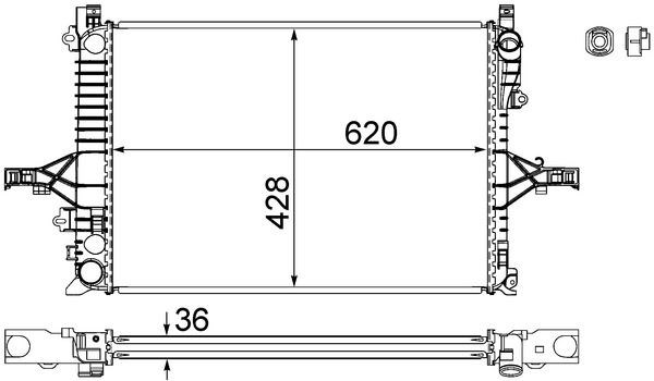 Volvo C70 Motor Su Radyatörü MAHLE