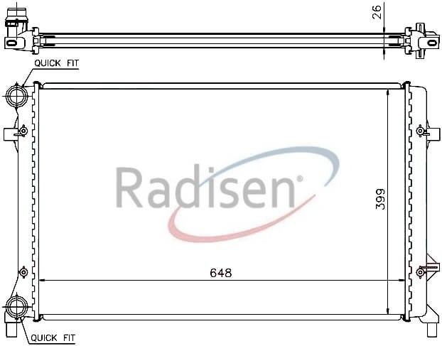 Volkswagen Caddy Golf IV Passat Jetta Radyatör 1.4i-2.0 Mekanik RADISEN