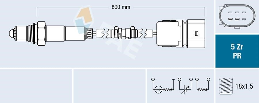 Volkswagen Caddy Oksijen Sensörü Lambda Sondası Katalitik Konvertör Öncesi FAE