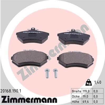 Caddy II 95-04 Golf II-III 90-99 Passat 88-96 Cordoba-Ibiza 99-02 Toledo... ZIMMERMANN
