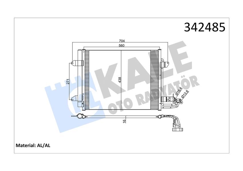 Volkswagen Caddy III Klima Kondenseri KALE-RADYATOR