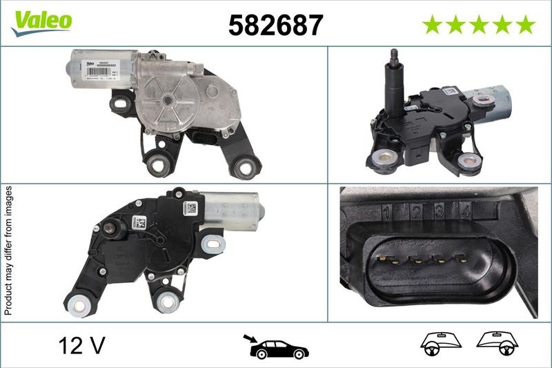 Volkswagen Caddy Arka Silecek Motoru VALEO