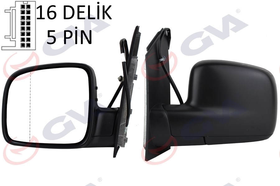 Volkswagen Caddy Sol Dış Dikiz Aynası Elektrikli Isıtmalı Asferik GVA
