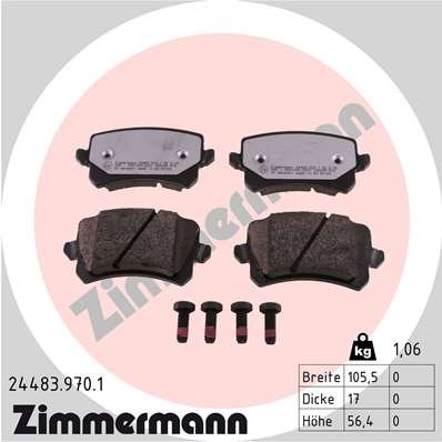 Volkswagen Caddy Arka Balata ZIMMERMANN