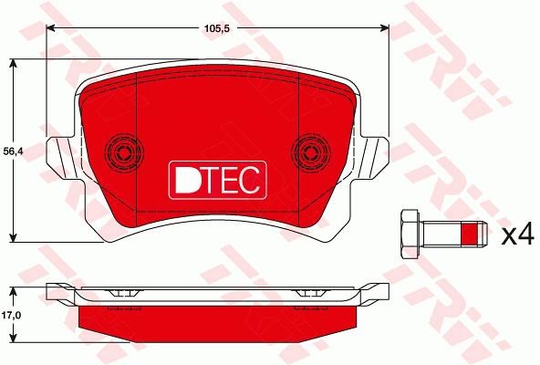 Caddy Arka Balata TRW