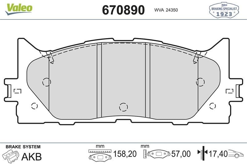 Toyota Camry Fren Balatası VALEO