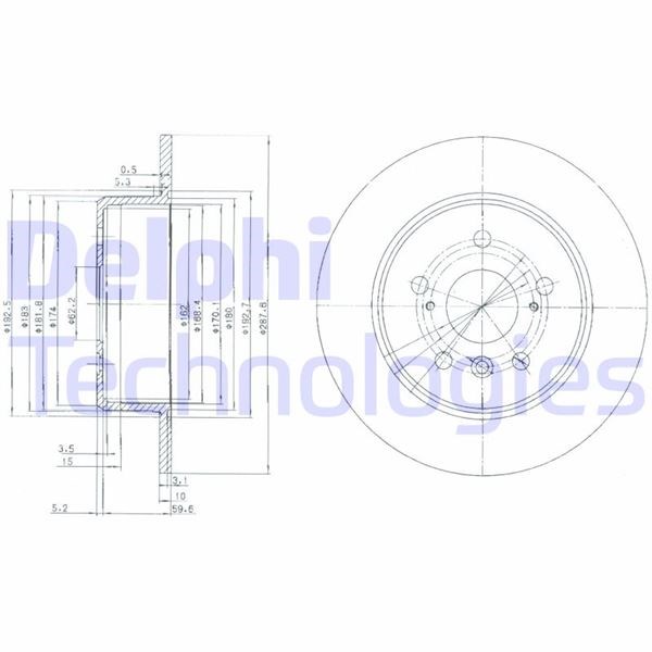 Toyota Camry Arka Fren Diski Deliksiz DELPHI